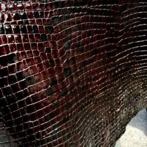 1/2 Vitello T. Botte Nero Stampato TAMPONATO EFFETTO VERNICETTA COL.BROWN SCURO